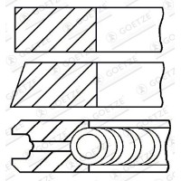 08-425200-00 GOETZE ENGINE Комплект поршневих кілець