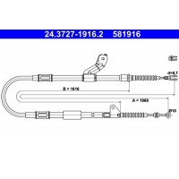 24.3727-1916.2 ATE Тросик, cтояночный тормоз