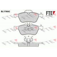BL1786A2 FTE Комплект гальмівних колодок дисковий гальм