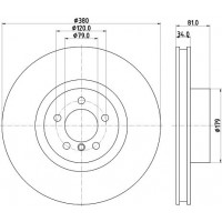 8DD 355 122-571 HELLA PAGID Гальмівний диск