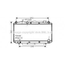TOA2348 AVA QUALITY COOLING Радіатор охолодження двигуна