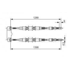 1 987 477 258 BOSCH Тросик, cтояночный тормоз