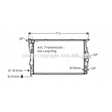 BWA2303 AVA QUALITY COOLING Радіатор охолодження двигуна
