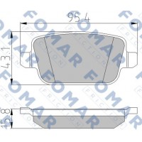 FO 930781 FOMAR Friction Комплект гальмівних колодок дисковий гальм