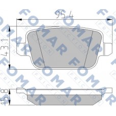 FO 930781 FOMAR Friction Комплект гальмівних колодок дисковий гальм
