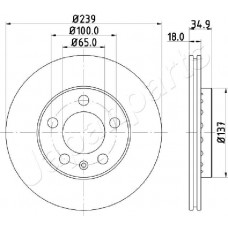 DI-0945 JAPANPARTS Гальмівний диск