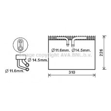 SBV072 AVA QUALITY COOLING Випарник кондиціонера