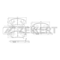 BS-1777 ZEKKERT Комплект гальмівних колодок дисковий гальм