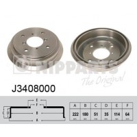 J3408000 NIPPARTS Гальмівний барабан