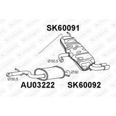SK60091 VENEPORTE Глушник вихлопних газів кінцевий