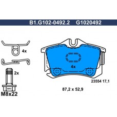 B1.G102-0492.2 GALFER КомплеК т гальмівних колодок, дискове гальмо