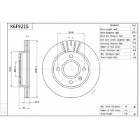 K6F921S AISIN Гальмівний диск