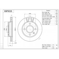 K6F921S AISIN Гальмівний диск