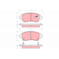 GDB3333 TRW Комплект гальмівних колодок дисковий гальм