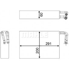 AE 86 000S MAHLE Випарник кондиціонера