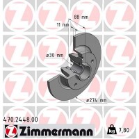 470.2448.00 ZIMMERMANN Гальмівний диск