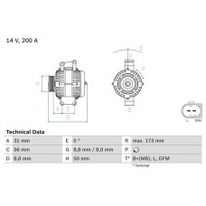 0 986 045 420 BOSCH Генератор