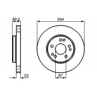 0 986 478 428 BOSCH Гальмівний диск
