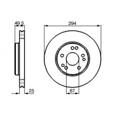 0 986 478 428 BOSCH Гальмівний диск