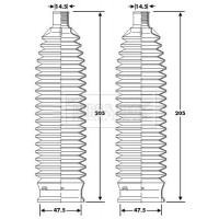 BSG3428 BORG & BECK Комплект пильника рульове управління