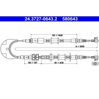 24.3727-0643.2 ATE Тросик, cтояночный тормоз