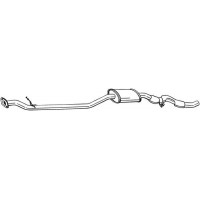 287-237 BOSAL Середній глушник вихлопних газів