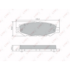 BD-7570 LYNXauto Комплект гальмівних колодок дисковий гальм