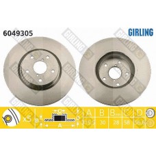 6049305 GIRLING Гальмівний диск