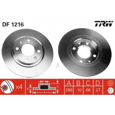 DF1216 TRW Гальмівний диск