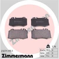 23271.175.1 ZIMMERMANN Комплект гальмівних колодок дисковий гальм