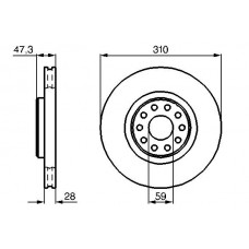 0 986 478 669 BOSCH Гальмівний диск