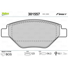 301557 VALEO КомплеК т гальмівних колодок, дискове гальмо