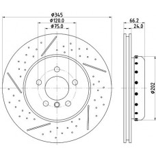 8DD 355 120-781 HELLA Гальмівний диск