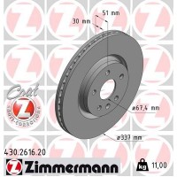 430.2616.20 ZIMMERMANN Гальмівний диск