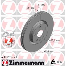 430.2616.20 ZIMMERMANN Гальмівний диск