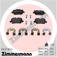 21421.165.2 ZIMMERMANN Комплект гальмівних колодок дисковий гальм