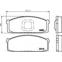 8DB 355 029-271 HELLA Комплект гальмівних колодок дисковий гальм
