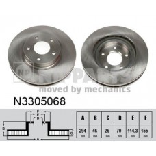 N3305068 NIPPARTS Гальмівний диск