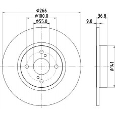 8DD 355 114-781 HELLA Гальмівний диск