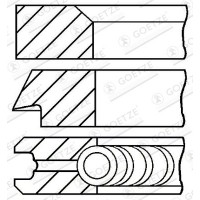 08-109707-00 GOETZE ENGINE Комплект поршневих кілець