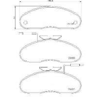 P 56 019 BREMBO Комплект гальмівних колодок дисковий гальм