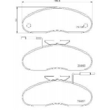P 56 019 BREMBO Комплект гальмівних колодок дисковий гальм