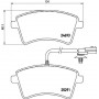 8DB 355 016-241 HELLA Комплект гальмівних колодок, дискове гальмо