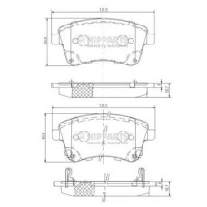 N3600331 NIPPARTS КомплеК т гальмівних колодок, дискове гальмо