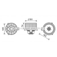 HY8430 AVA QUALITY COOLING Вентилятор салону