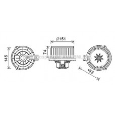 HY8430 AVA QUALITY COOLING Вентилятор салону