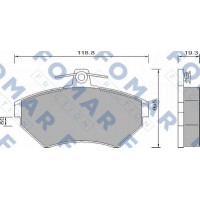 FO 647681 FOMAR Friction КомплеК т гальмівних колодок, дискове гальмо