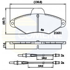 CBP2568 COMLINE Комплект гальмівних колодок дисковий гальм