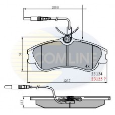 CBP1174 COMLINE КомплеК т гальмівних колодок, дискове гальмо