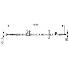 1 987 482 502 BOSCH Тросик, cтояночный тормоз